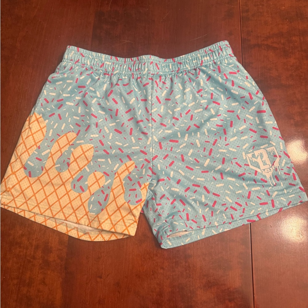 Colorful Ice Cream Print Shorts